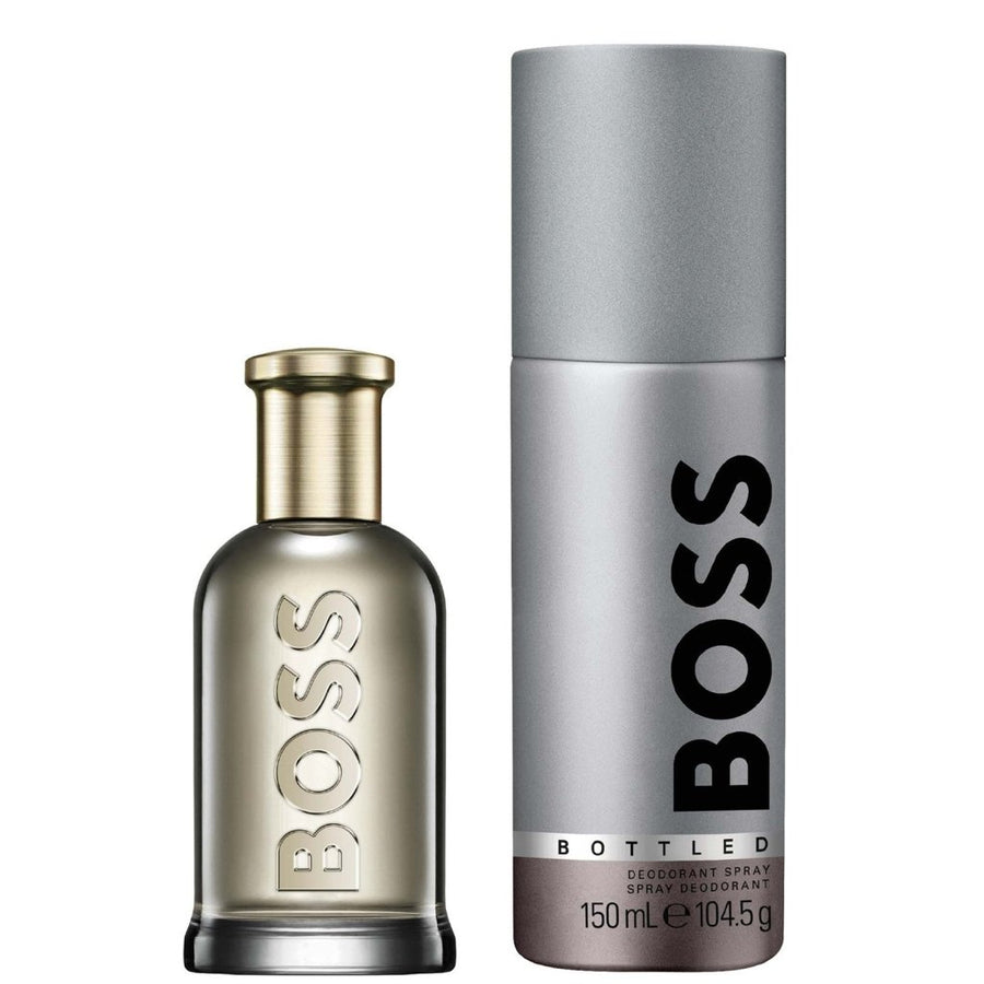 Hugo Boss Bottled Parfum Gift Set (Eau De Parfum 50ml + Deodorant Spray 150ml) - Fragrance London