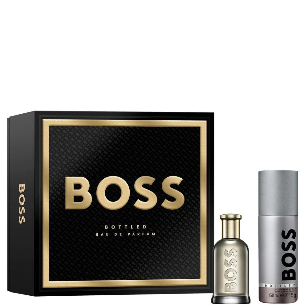 Hugo Boss Bottled Parfum Gift Set (Eau De Parfum 50ml + Deodorant Spray 150ml) - Fragrance London