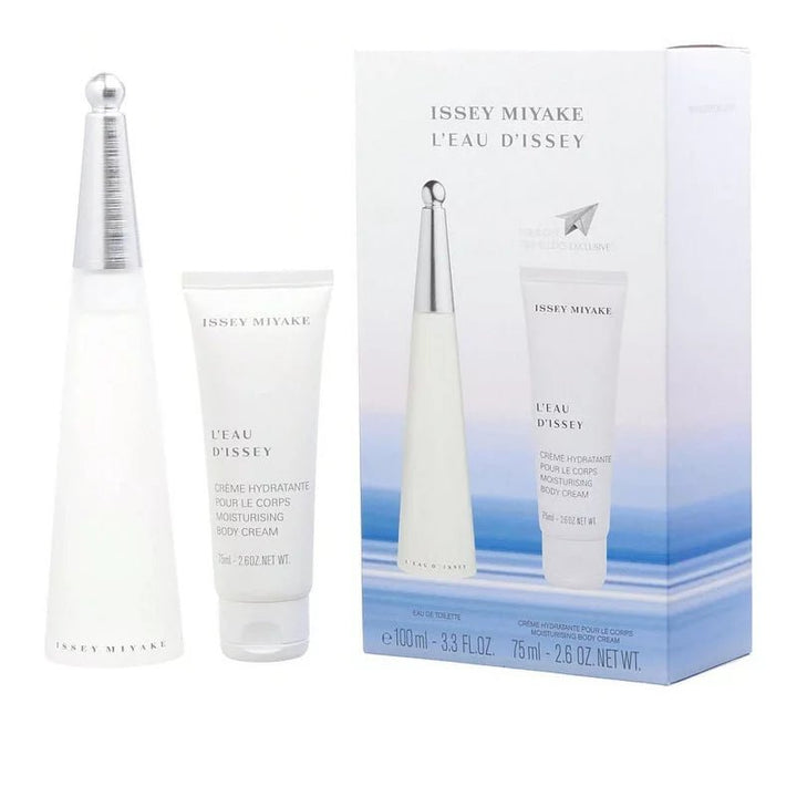 Issey Miyake L'Eau D'Issey Gift Set (Eau De Toilette Spray 100ml + Moisturising Body Lotion 75ml) - Fragrance London