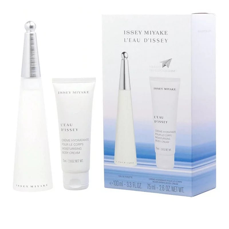 Issey Miyake L'Eau D'Issey Gift Set (Eau De Toilette Spray 100ml + Moisturising Body Lotion 75ml) - Fragrance London