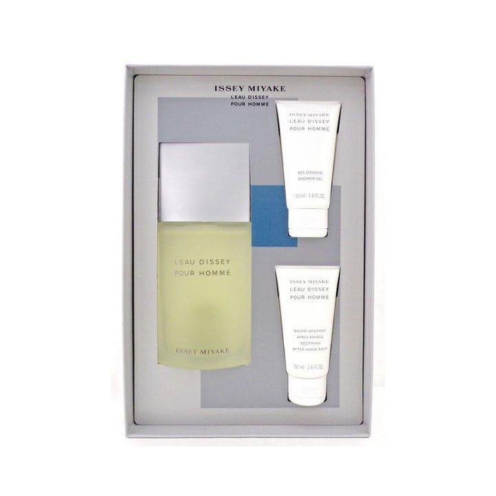 Issey Miyake L’Eau d’Issey Pour Homme Gift Set (Eau De Toilette 125ml + Shower Gel 50ml + Miniature 5ml) - Fragrance London