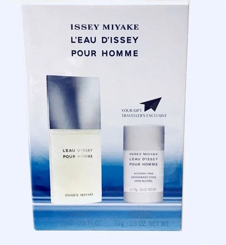 Issey Miyake L'Eau d'Issey Pour Homme Gift Set (Eau De Toilette 75ml + Deodorant Stick 75g) - Fragrance London