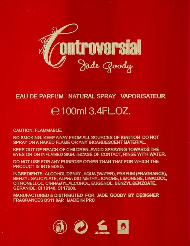 Jade Goody Controversial Eau de Parfum Spray 100ml - Fragrance London