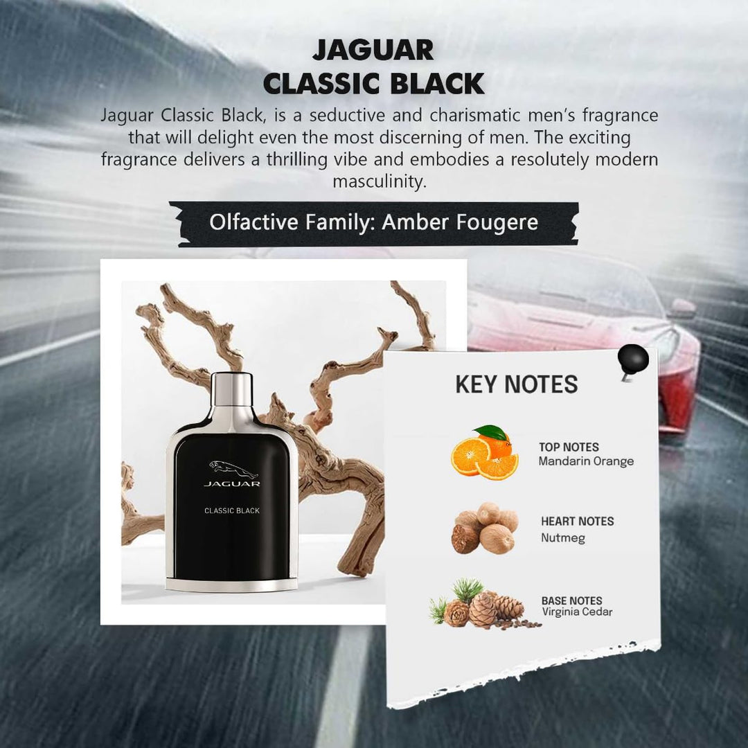 Jaguar Black Eau De Toilette Spray 100ml - Fragrance London