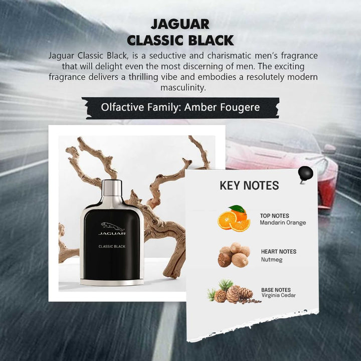 Jaguar Black Eau De Toilette Spray 100ml - Fragrance London