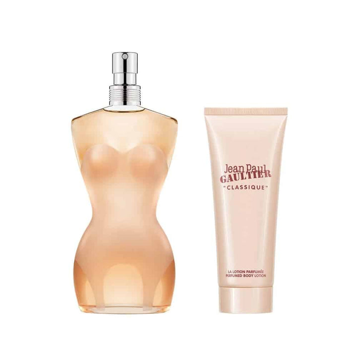 Jean Paul Gaultier Classique Gift Set (Eau De Toilette Spray 50ml + Body Lotion 75ml) - Fragrance London