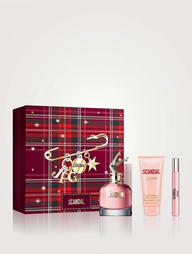 Jean Paul Gaultier Scandal Gift Set (Eau De Parfum Spray 80ml + Body Lotion 75ml + Eau De Parfum Spray 10ml) - Fragrance London