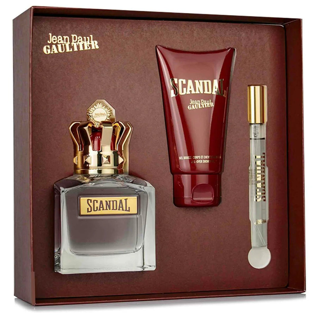 Jean Paul Gaultier Scandal Gift Set (Eau De Toilette Spray 100ml + Eau De Toilette Spray 10ml + Shower Gel 75ml) - Fragrance London