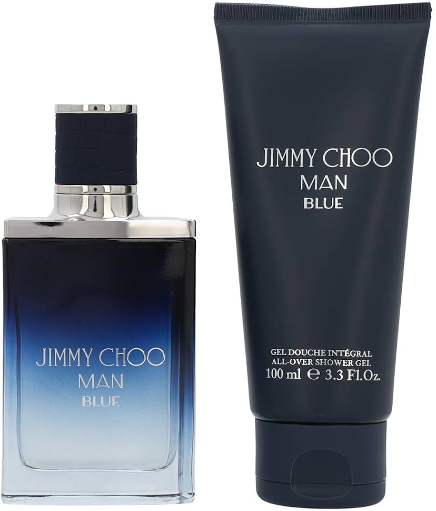 Jimmy Choo Man Blue Gift Set (Eau De Toilette Spray 50ml + Shower Gel 100ml) - Fragrance London