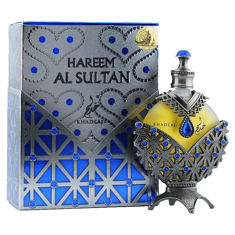 Khadlaj Hareem Al Sultan Antique Blue Silver Concentrated Oil Perfume 35ml - Fragrance London
