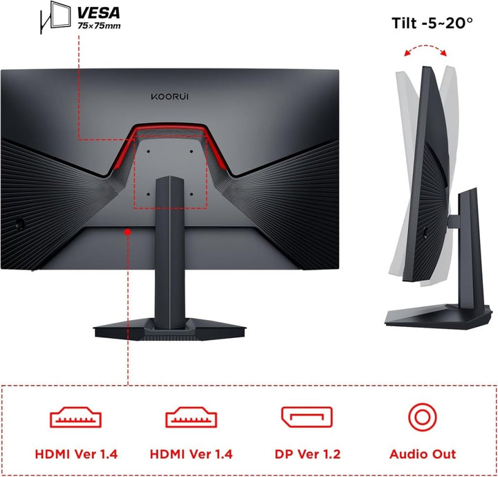 KOORUI 24 Inch Gaming Monitor 165Hz FHD IPS 1ms Adaptive Sync – 24E3 - Fragrance London