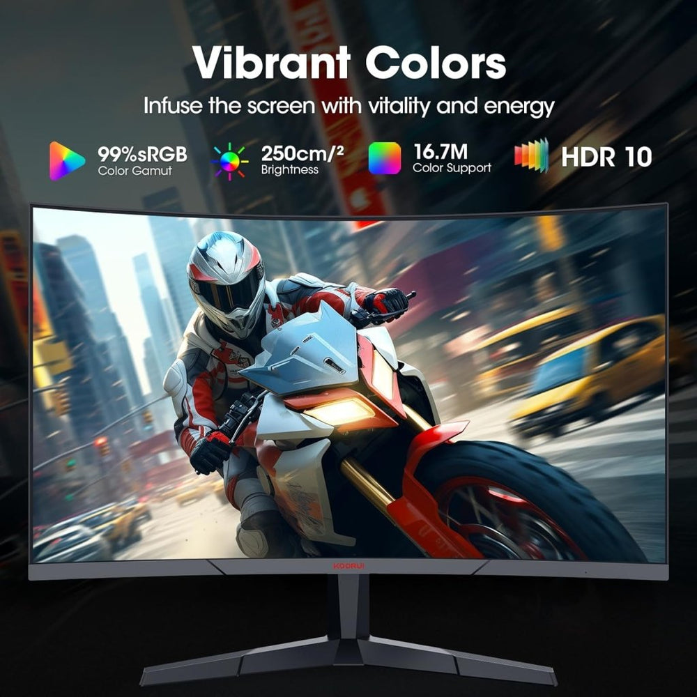 KOORUI 27 Inch Curved Gaming Monitor 180Hz FHD VA 1ms 1500R – 27E6CA - Fragrance London