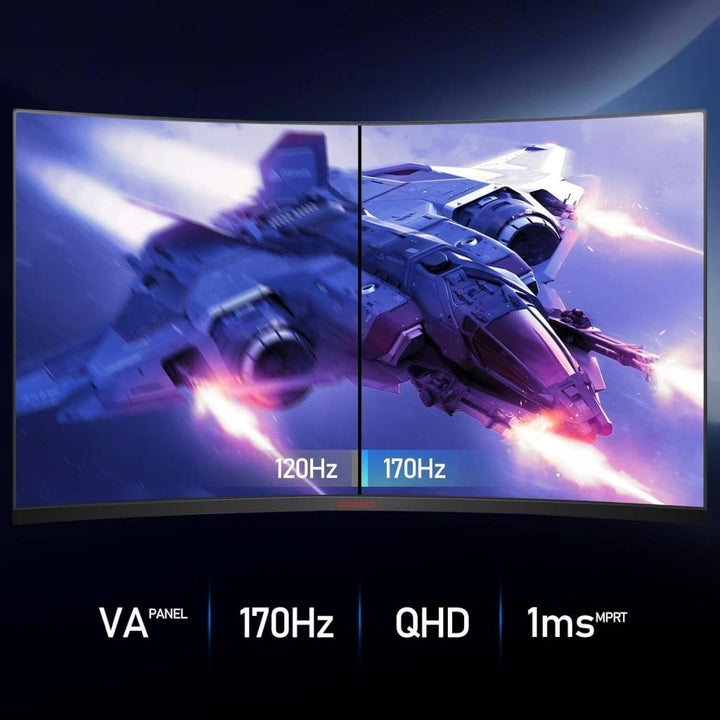 KOORUI 32" Curved Gaming Monitor QHD 170Hz VA 1500R – 32E6QC - Fragrance London