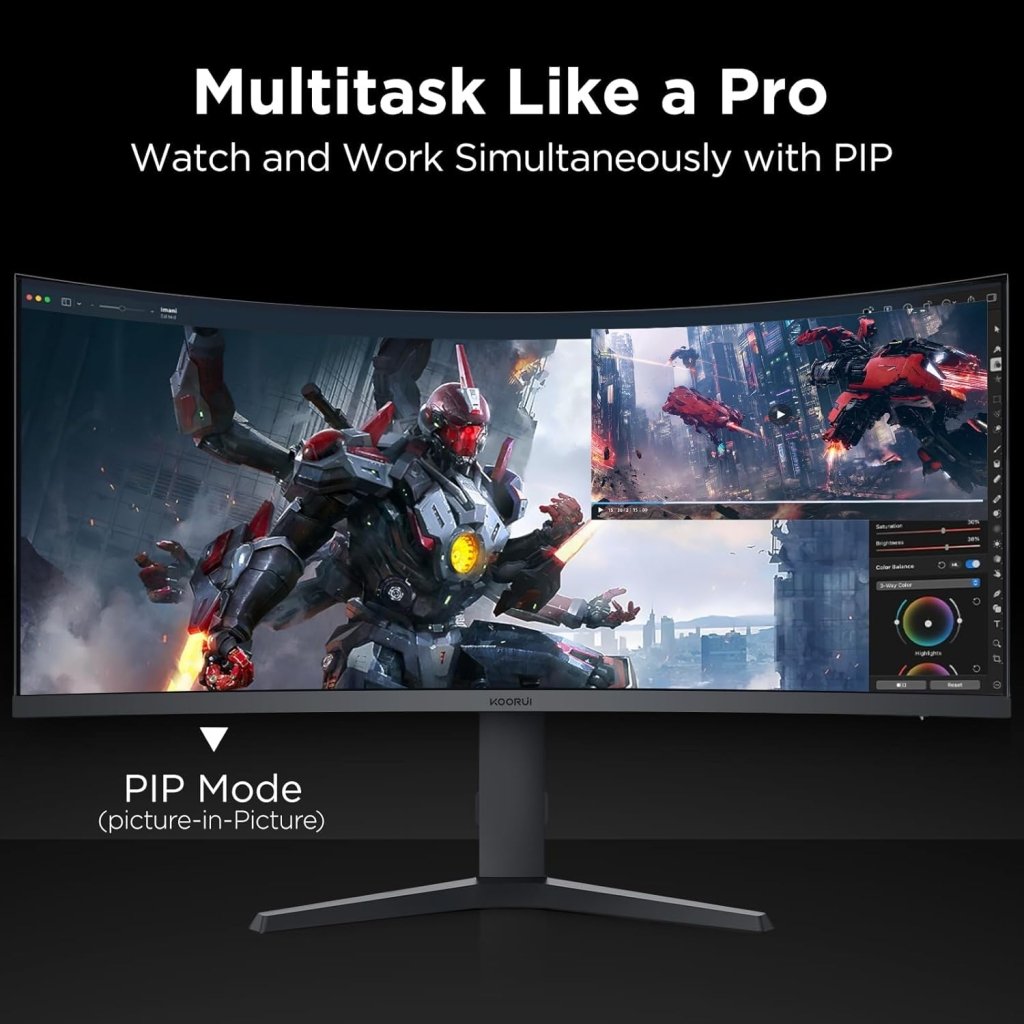 KOORUI 34" UltraWide Curved Gaming Monitor WQHD 165Hz – 34E6UC - Fragrance London