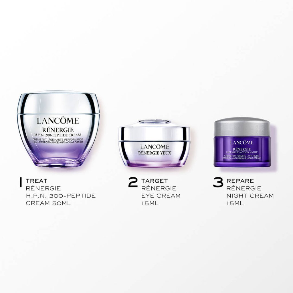 Lancôme Rénergie Set (Peptide Day Cream 50ml + Night Cream 15ml + Eye Cream 15ml) - Fragrance London