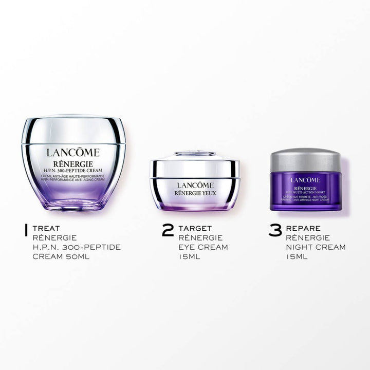 Lancôme Rénergie Set (Peptide Day Cream 50ml + Night Cream 15ml + Eye Cream 15ml) - Fragrance London