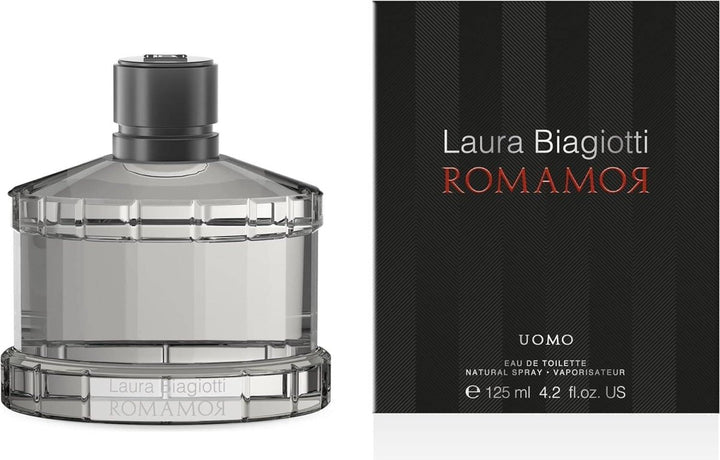Laura Biagiotti Romamor Uomo Eau De Toilette Spray 125ml - Fragrance London
