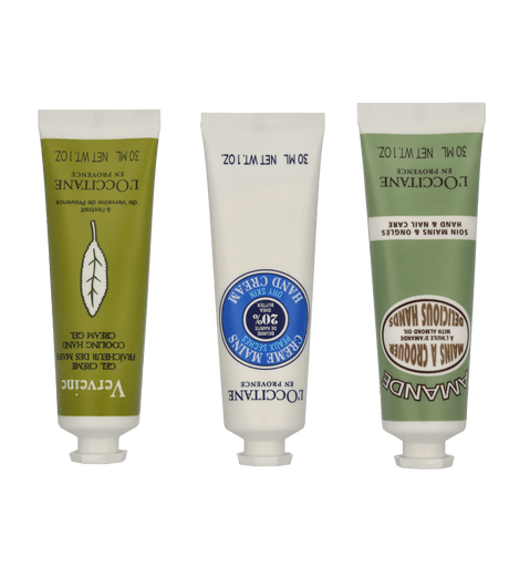 L’Occitane Set (Hand Cream 30ml + Almond Hand Cream 30ml + Verbena Hand Cream 30ml) - Fragrance London