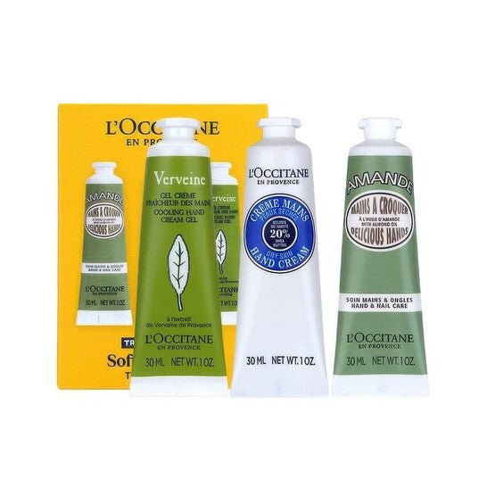 L’Occitane Set (Hand Cream 30ml + Almond Hand Cream 30ml + Verbena Hand Cream 30ml) - Fragrance London
