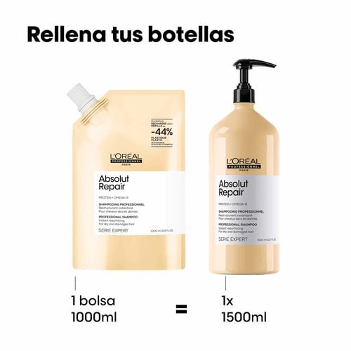L'Oréal Professionnel Serie Expert Absolut Repair Shampoo Refill 1000ml - Fragrance London