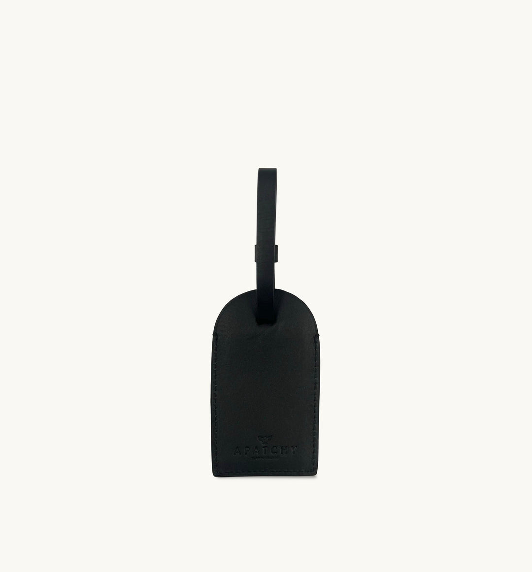Apatchy London The Black Leather Luggage Tag