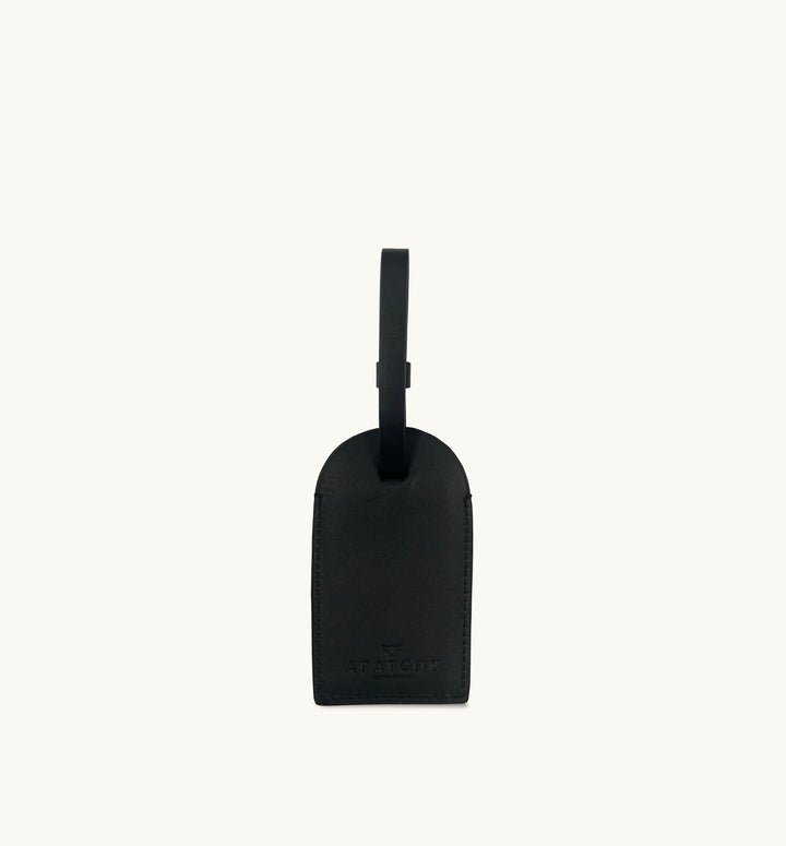 Apatchy London The Black Leather Luggage Tag