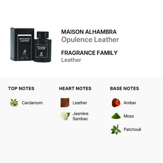 Maison Alhambra Opulence Leather Eau De Parfum Spray 100ml - Fragrance London