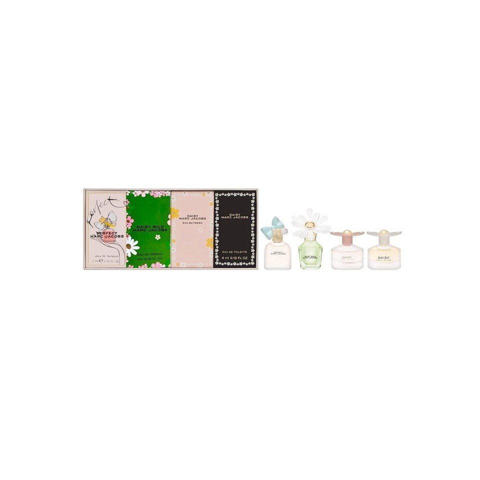 Marc Jacobs Miniature Gift Set (Daisy EDT 4ml + Fresh EDT 4ml + Wild EDP 4ml + Perfect EDP 5ml) - Fragrance London
