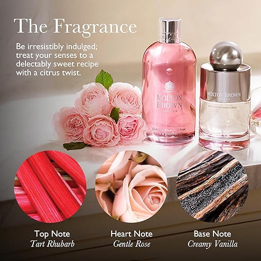Molton Brown Delicious Rhubarb & Rose Bath & Shower Gel 300ml - Fragrance London