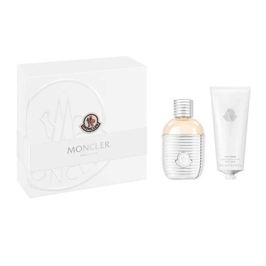 Moncler Pour Femme Eau De Parfum Spray 60ml / Body Cream 100ml - Fragrance London