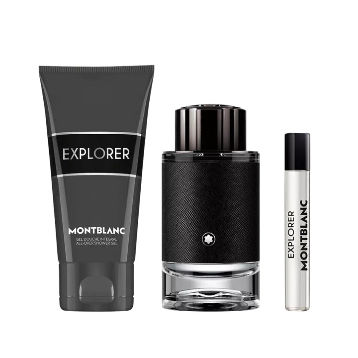 Mont Blanc Explorer Gift Set (Eau De Parfum 100ml + Eau De Parfum 7.5ml + Shower Gel 100ml) - Fragrance London