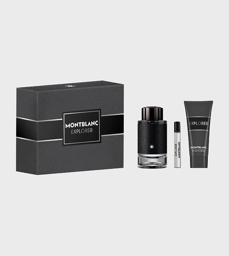 Mont Blanc Explorer Gift Set (Eau De Parfum 100ml + Eau De Parfum 7.5ml + Shower Gel 100ml) - Fragrance London