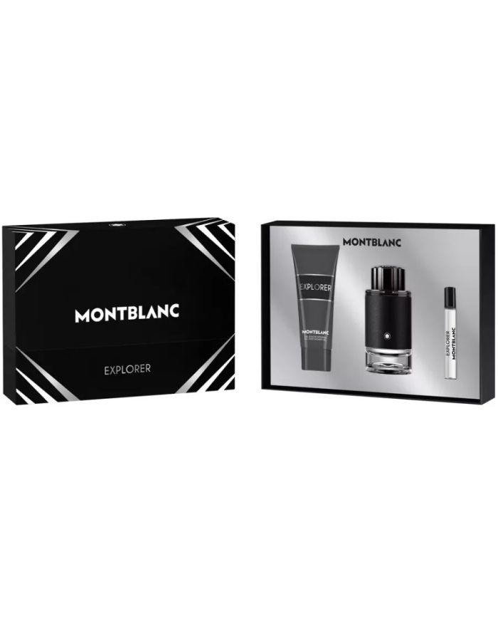 Mont Blanc Explorer Gift Set (Eau De Parfum 100ml + Eau De Parfum 7.5ml + Shower Gel 100ml) - Fragrance London