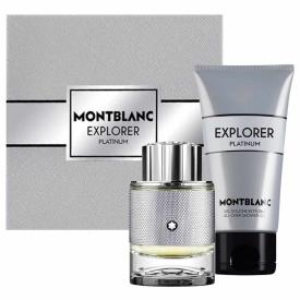 Montblanc Explorer Platinum Gift Set (Eau De Parfum Spray 60ml + Shower Gel 100ml) - Fragrance London