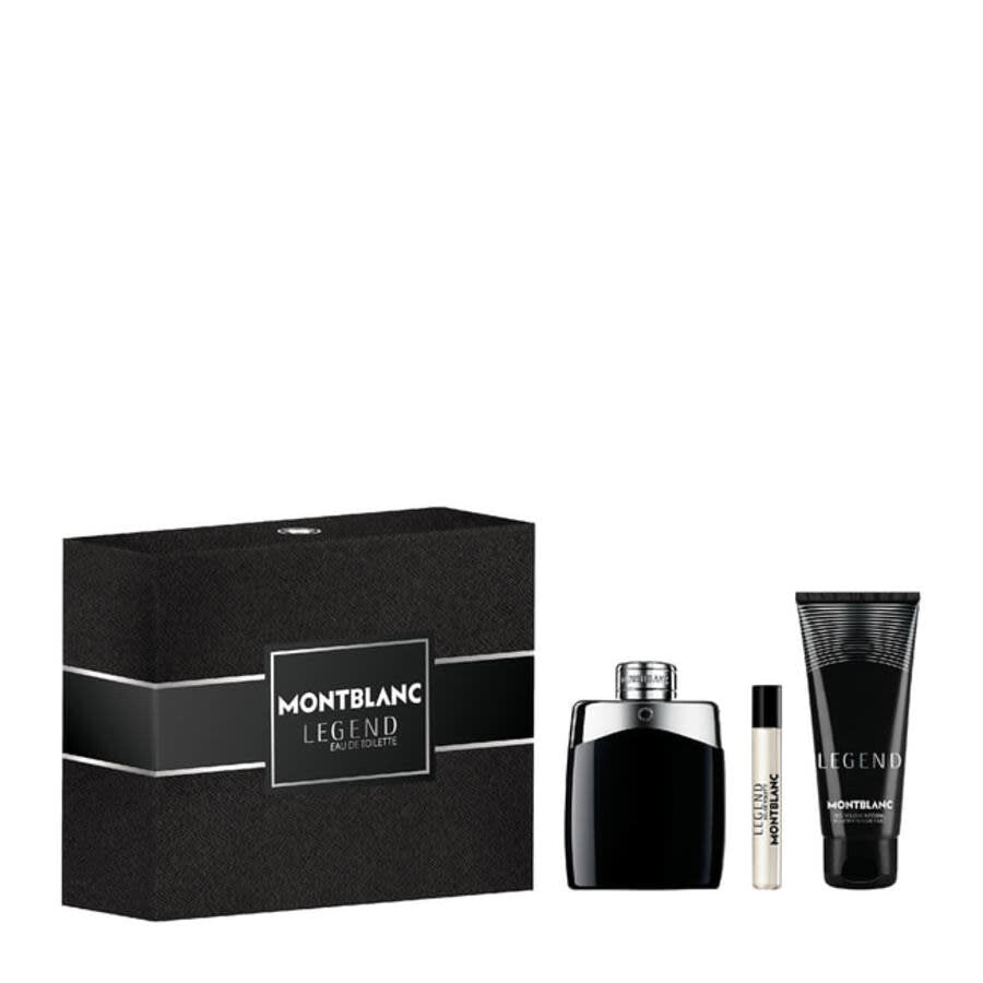 Montblanc Legend Gift Set (Eau De Toilette 100ml + Shower Gel 100ml + Eau De Toilette 7.5ml) - Fragrance London
