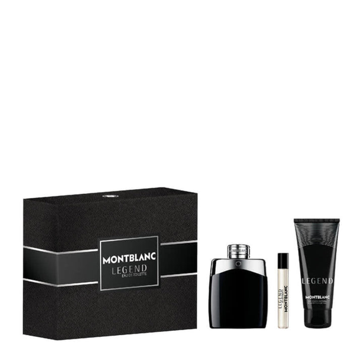 Montblanc Legend Gift Set (Eau De Toilette 100ml + Shower Gel 100ml + Eau De Toilette 7.5ml) - Fragrance London