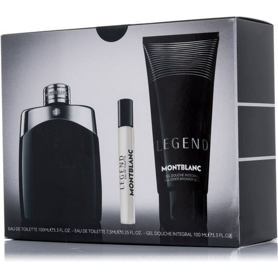 Montblanc Legend Gift Set (Eau De Toilette 100ml + Shower Gel 100ml + Eau De Toilette 7.5ml) - Fragrance London