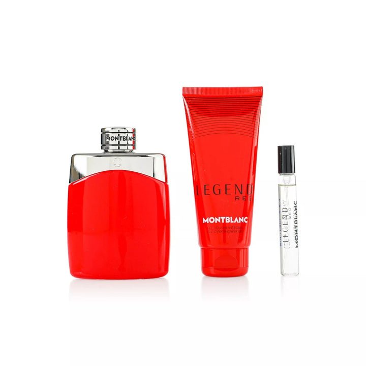 Montblanc Legend Red Gift Set (Eau De Parfum Spray 100ml + Shower Gel 100ml + Eau De Parfum Spray 7.5ml) - Fragrance London