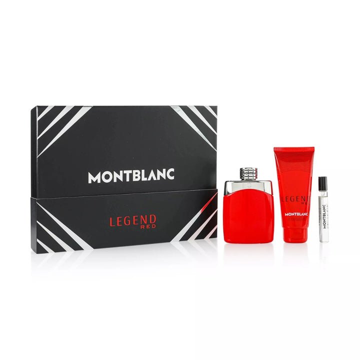 Montblanc Legend Red Gift Set (Eau De Parfum Spray 100ml + Shower Gel 100ml + Eau De Parfum Spray 7.5ml) - Fragrance London