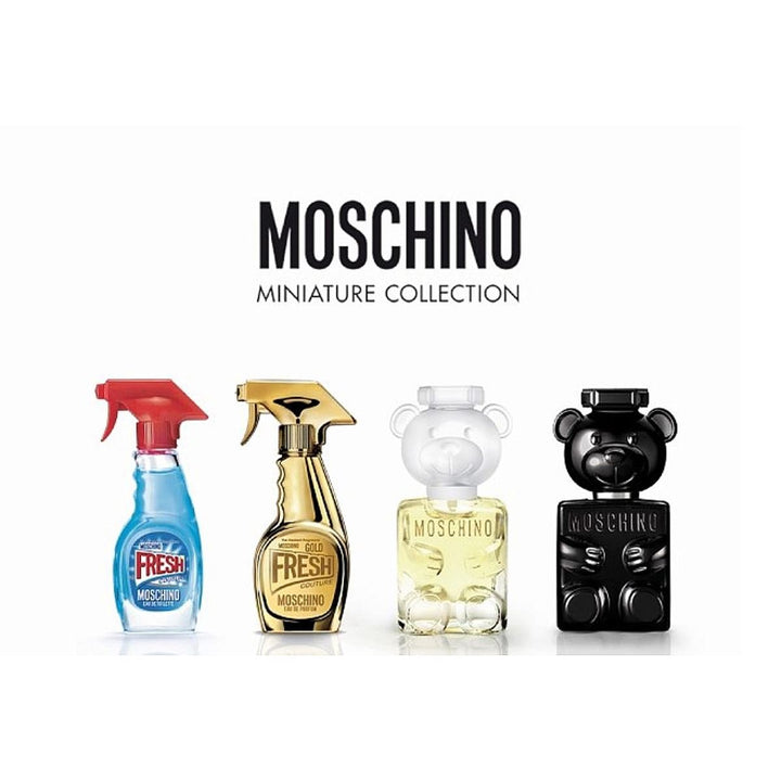 Moschino Miniatures Gift Set (3 x Eau De Parfum Spray 5ml + 1 x Eau De Toilette Spray 5ml) - Fragrance London