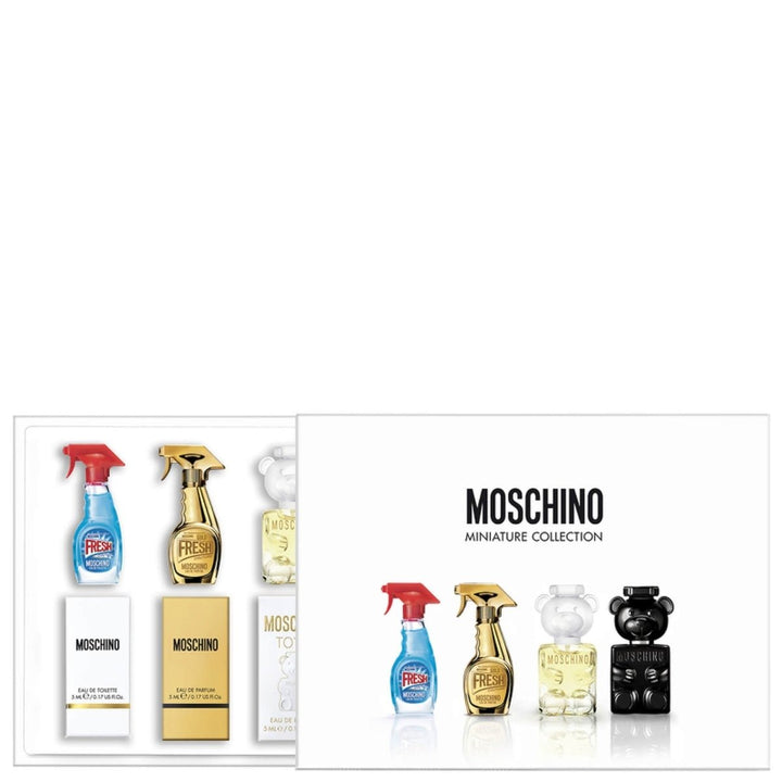 Moschino Miniatures Gift Set (3 x Eau De Parfum Spray 5ml + 1 x Eau De Toilette Spray 5ml) - Fragrance London
