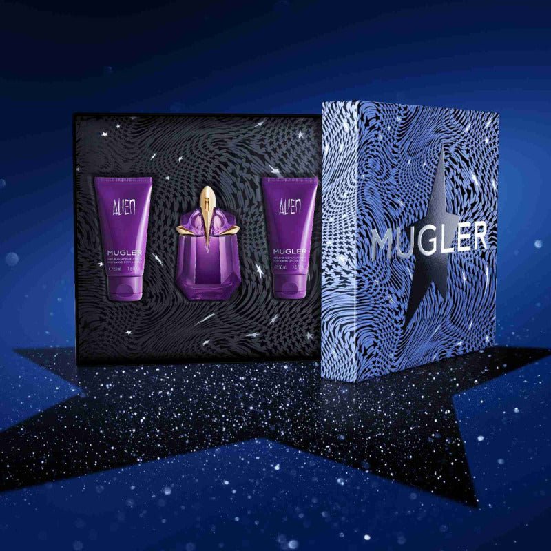 Mugler Alien Gift set (30 ml EDP +50ML Body Lotion +50ml Shower Gel ) - Fragrance London
