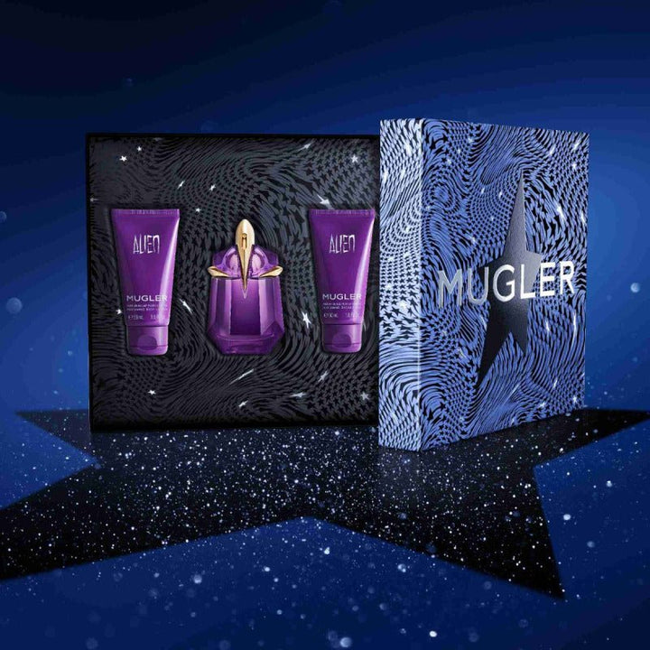 Mugler Alien Gift set (30 ml EDP +50ML Body Lotion +50ml Shower Gel ) - Fragrance London