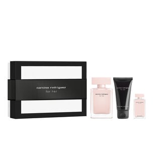 Narciso Rodriguez For Her Eau De Parfum Spray 50ml / Body Lotion 50ml / Eau De Parfum 7.5ml - Fragrance London