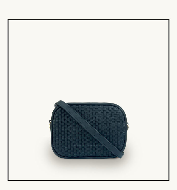 Apatchy London The Penelope Woven Leather Camera Bag