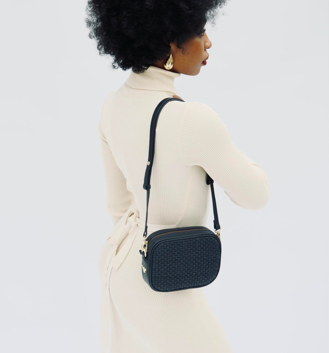 Apatchy London The Penelope Woven Leather Camera Bag