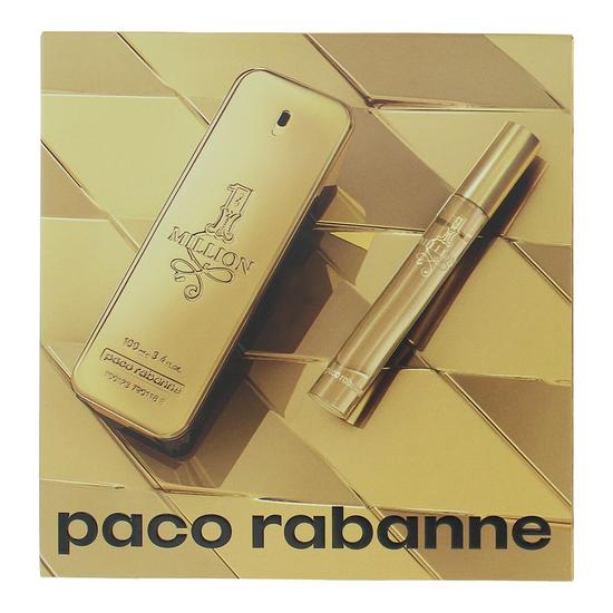 Paco Rabanne 1 Million Gift Set (Eau De Toilette 100ml + Eau De Toilette 10ml) - Fragrance London