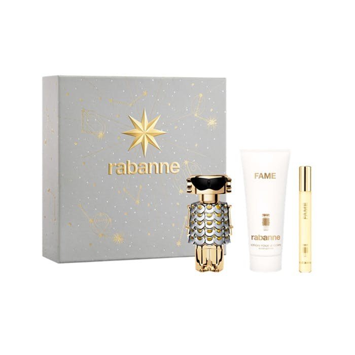 Paco Rabanne Fame Gift Set (Eau De Parfum Spray 50ml + Body Lotion 100ml + Eau De Parfum Spray 10ml) - Fragrance London
