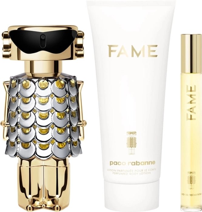 Paco Rabanne Fame Gift Set (Eau De Parfum Spray 50ml + Body Lotion 100ml + Eau De Parfum Spray 10ml) - Fragrance London
