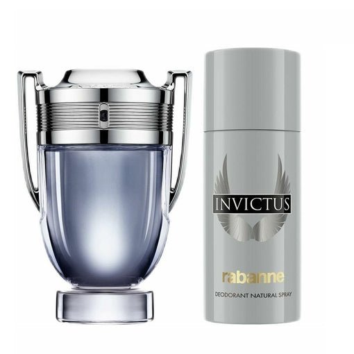 Paco Rabanne Invictus Gift Set (Eau De Toilette Spray 100ml + Deodorant Spray 150ml) - Fragrance London